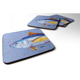Caroline'S Treasures 8535Fc Tuna Foam Coasters (Set Of 4), 3.5 H X 3.5 W, Multicolor