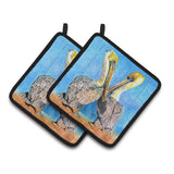 Caroline'S Treasures Pelican Pair Of Pot Holders 8539Pthd, 7.5Hx7.5W, Multicolor