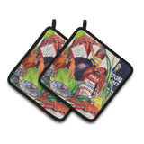 Caroline'S Treasures Louisiana Spices Pair Of Pot Holders 8540-2Pthd, 7.5Hx7.5W, Multicolor