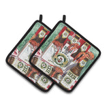 Caroline'S Treasures Dixie Beer & Crawfish New Orleans Pair Of Pot Holders 8541Pthd, 7.5Hx7.5W, Multicolor