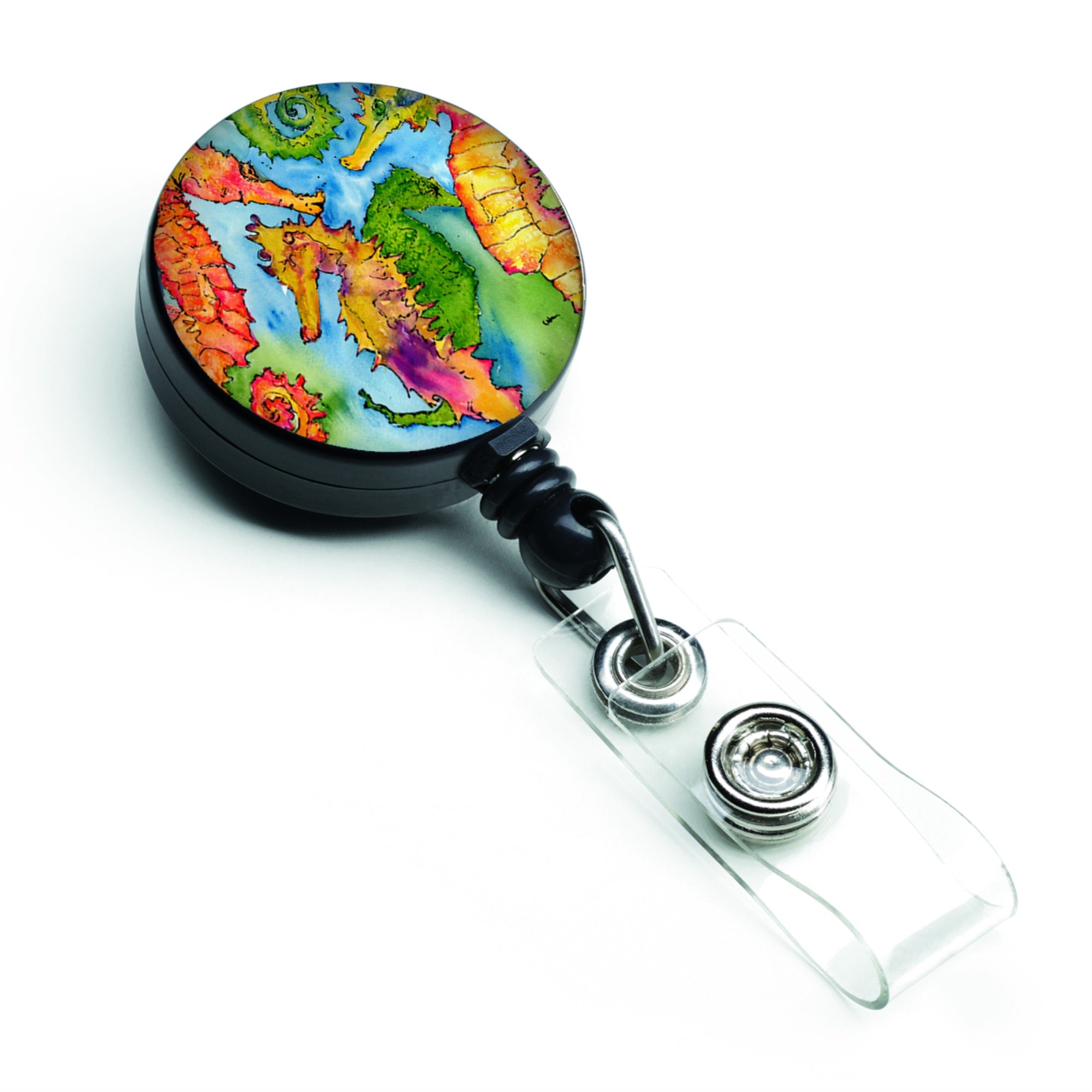 Caroline'S Treasures Seahorse Retractable Badge Reel, Multicolor (8546Br)