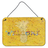 Caroline'S Treasures 8557Ds812 Pineapple Aluminum Metal Wall Or Door Hanging Prints, 8 X 12