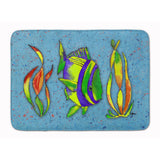 Caroline'S Treasures Tropical Fish On Blue Floor Mat, 19 X 27, Multicolor