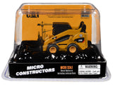 CAT Caterpillar 272C Skid Steer Loader with Pallet Fork Yellow MicroConstructor Series Diecast Model by Diecast Masters