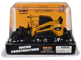 CAT Caterpillar 272C Compact Track Loader with Broom Yellow MicroConstructor Series Diecast Model by Diecast Masters