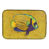 Caroline'S Treasures Tropical Fish On Mustard Dish Drying Mat, 14 X 21, Multicolor