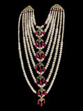 BR497 INSIA BRIDAL SET IN RUBY ( READY TO SHIP )