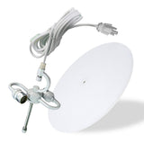 18"W 2 Light Swag Plug-In Pendant Textured Oatmeal with Diffuser White Cord