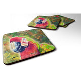 Caroline'S Treasures 8601Fc Parrot Foam Coasters (Set Of 4), 3.5 H X 3.5 W, Multicolor