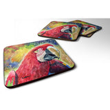 Caroline'S Treasures 8607Fc Bird-Parrot Foam Coasters (Set Of 4), 3.5 H X 3.5 W, Multicolor