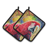 Caroline'S Treasures 8607Pthd Bird Parrot Pot Holders (1 Pair), 7.5 X 7.5, Multicolor