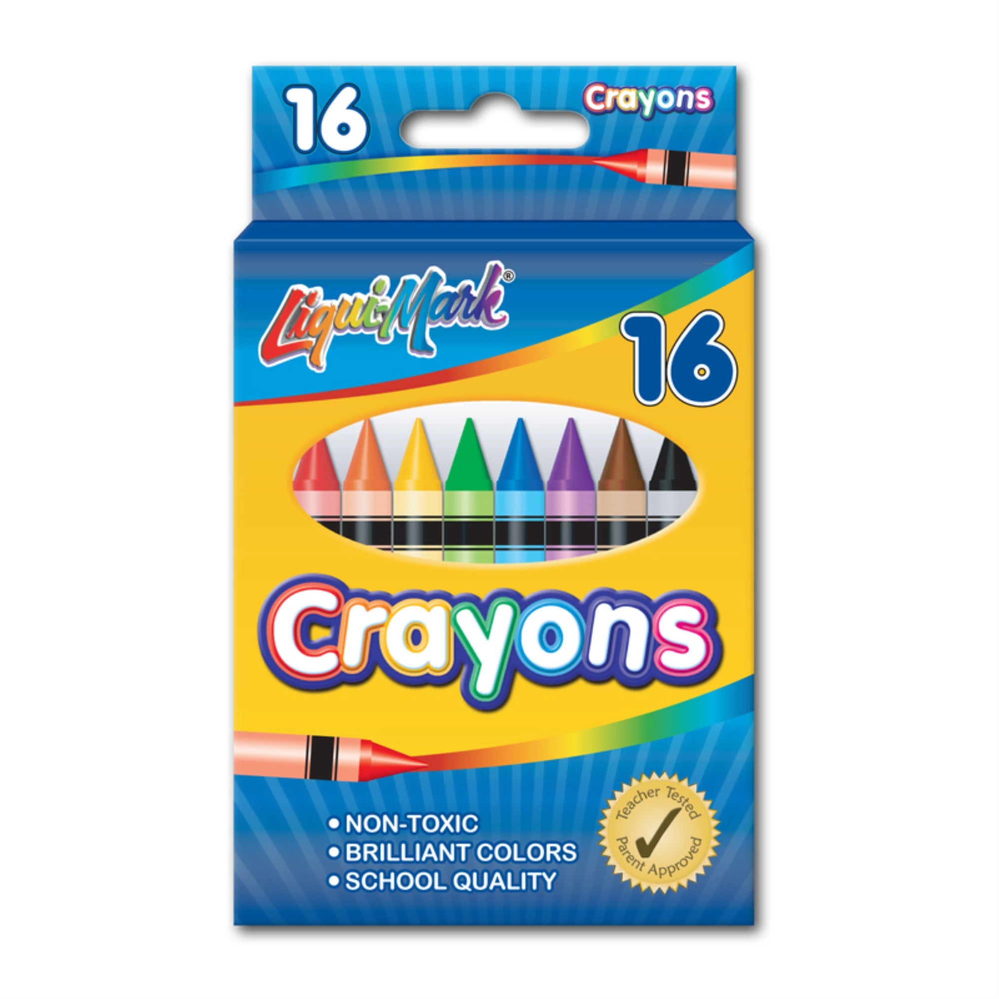 16Pk Crayons - Non - Toxic