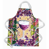 Caroline'S Treasures 8616Apron Red Grapes And Wine Apron, Large, Multicolor