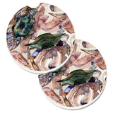 Caroline'S Treasures Crab Set Of 2 Cup Holder Car Coasters 8618Carc, 2.56, Multicolor