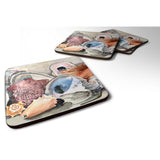 Caroline'S Treasures 8619Fc Sea Shells Foam Coasters (Set Of 4), 3.5 H X 3.5 W, Multicolor