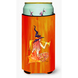 Mermaid In Witches Hat Halloween Tall Boy Beverage Insulator Beverage Insulator Hugger