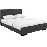 Hindes Upholstered Platform Bed, Grey, King