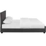 Hindes Upholstered Platform Bed, Grey, King