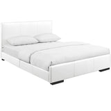 Hindes Upholstered Platform Bed, White, King