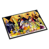 Caroline'S Treasures 8638Mat Crystal Hot Sauce With Fleur De Lis And Wine Indoor Or Outdoor Mat, 18 X 27, Multicolor