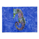 Caroline'S Treasures 8639Plmt Seahorse Fabric Placemat, Multicolor