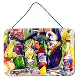 Caroline'S Treasures 8641Ds812 Crystal Hot Sauce With Camellia Beans And Black Skillet Wall Or Door Hanging Prints, 8 X 12