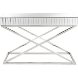 Kinney Wall Mirror And Console Table, Silver