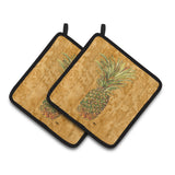 Caroline'S Treasures Pineapple Pair Of Pot Holders 8654Pthd, 7.5Hx7.5W, Multicolor