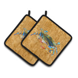 Caroline'S Treasures 8655Pthd Crab Pot Holders (1 Pair), 7.5 X 7.5, Multicolor