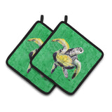 Caroline'S Treasures 8671Pthd Turtle Pot Holders (1 Pair), 7.5 X 7.5, Multicolor