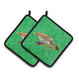 Caroline'S Treasures 8675Pthd Turtle Pot Holders (1 Pair), 7.5 X 7.5, Multicolor