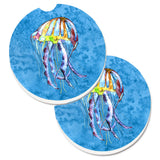 Caroline'S Treasures Jellyfish Set Of 2 Cup Holder Car Coasters 8682Carc, 2.56, Multicolor