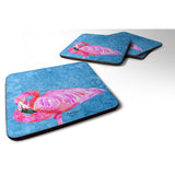 Caroline'S Treasures 8686Fc Flamingo Foam Coasters (Set Of 4), 3.5 H X 3.5 W, Multicolor