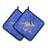 Caroline'S Treasures Frog Pair Of Pot Holders 8687Pthd, 7.5Hx7.5W, Multicolor