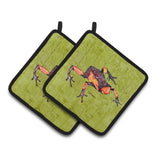Caroline'S Treasures Frog Pair Of Pot Holders 8689Pthd, 7.5Hx7.5W, Multicolor