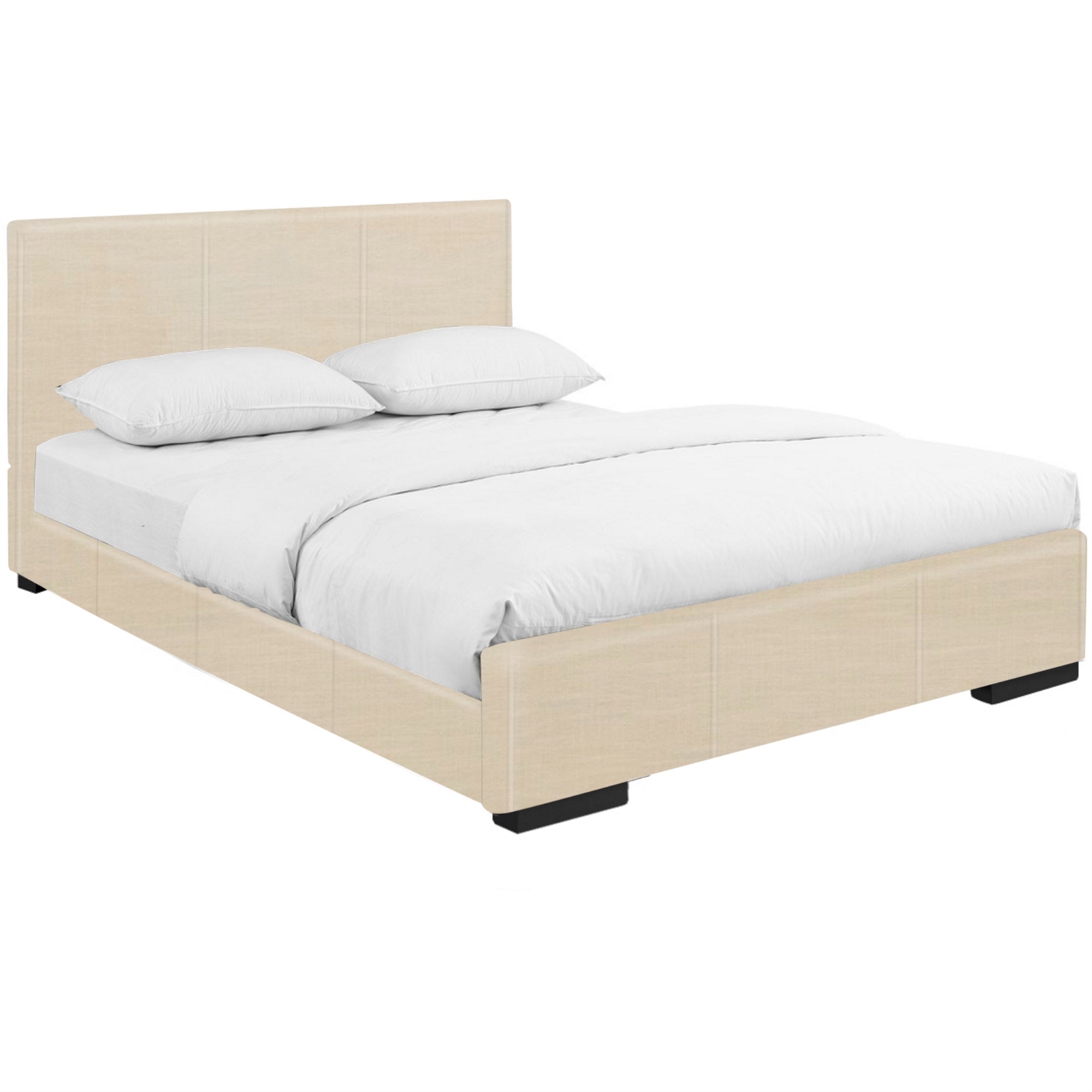 Hindes Upholstered Platform Bed, Beige, King