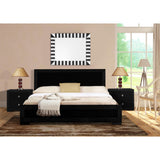 Trent Wooden Platform Bed In Black, Full