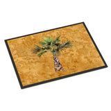 Caroline'S Treasures 8706Mat Palm Tree On Gold Indoor Or Outdoor Mat, 18 X 27, Multicolor
