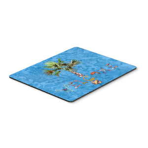 Caroline'S Treasures Welcome Palm Tree On Blue Mouse Pad/Hot Pad/Trivet (8708Mp)