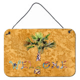Caroline'S Treasures 8709Ds812 Welcome Palm Tree On Gold Wall Or Door Hanging Prints, 8 X 12, Multicolor