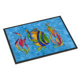 Caroline'S Treasures 8713Jmat Tropical Fish And Seaweed On Blue Indoor Or Outdoor Mat, 24 X 36, Multicolor