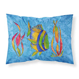 Caroline'S Treasures 8713Pillowcase Tropical Fish And Seaweed On Blue Fabric Standard Pillowcase, Large, Multicolor