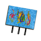 Caroline'S Treasures 8713Th68 Tropical Fish And Seaweed On Blue Leash Or Key Holder, Large, Multicolor