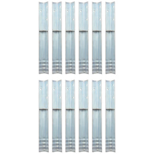 'Vidaxl 12 Pcs Galvanized Steel L-Shaped Ground Anchors - Sturdy, Easy-To-Install, Ideal For Play Towers And General Landscaping Uses