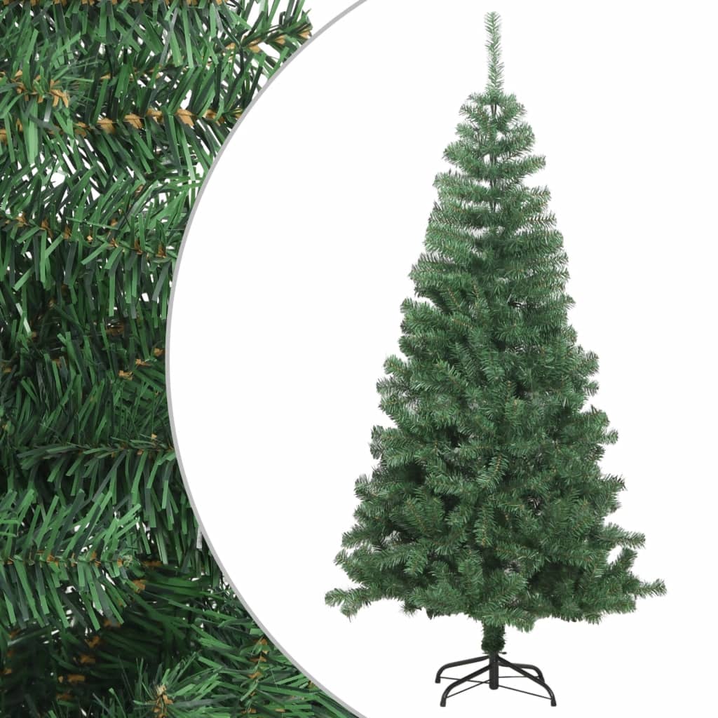 'Vidaxl 8 Ft Artificial Christmas Tree - Dense And Stunning Green Pvc Tree With Steel Stand - Perfect For Indoor And Outdoor Christmas Decorations