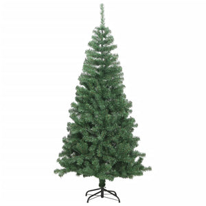 'Vidaxl 8 Ft Artificial Christmas Tree - Dense And Stunning Green Pvc Tree With Steel Stand - Perfect For Indoor And Outdoor Christmas Decorations