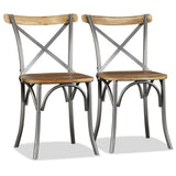 Vidaxl Dining Chairs 2 Pcs Solid Mango Wood -Like New