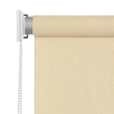 Vidaxl Cream Outdoor Roller Blind - High-Density Polyethylene Fabric, Blocks Up To 90% Of Uv Light, Ideal For Balcony, Patio, Porch Or Pergola, With Mounting Accessories, Child Safety Feature