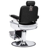 'Vidaxl Barber Chair - Rotatable Salon Seat With Adjustable Backrest And Headrest, Faux Leather Upholstered Cushioning, Ideal For Beauty Salons And Spas - Black