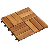 'Vidaxl Decking Tiles - Weather-Resistant Acacia Wood For Indoor Or Outdoor Use - Interlocking, Non-Skid, Easy Assembly, Set Of 30 - Brown
